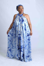 Tie-Dye Kaftan with Matching Headscarf- Sefa