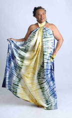 Tie-Dye Kaftan with Matching Headscarf- Sika