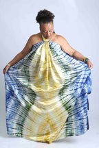 Tie-Dye Kaftan with Matching Headscarf- Sika