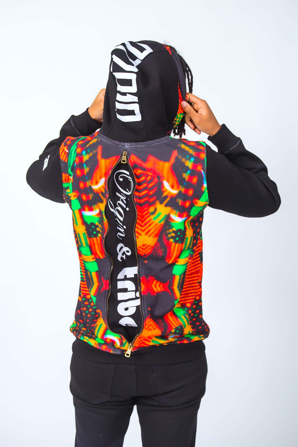 Origin and Tribe Authentic Tracksuit with Colourful Vibrant Bright Real Kente