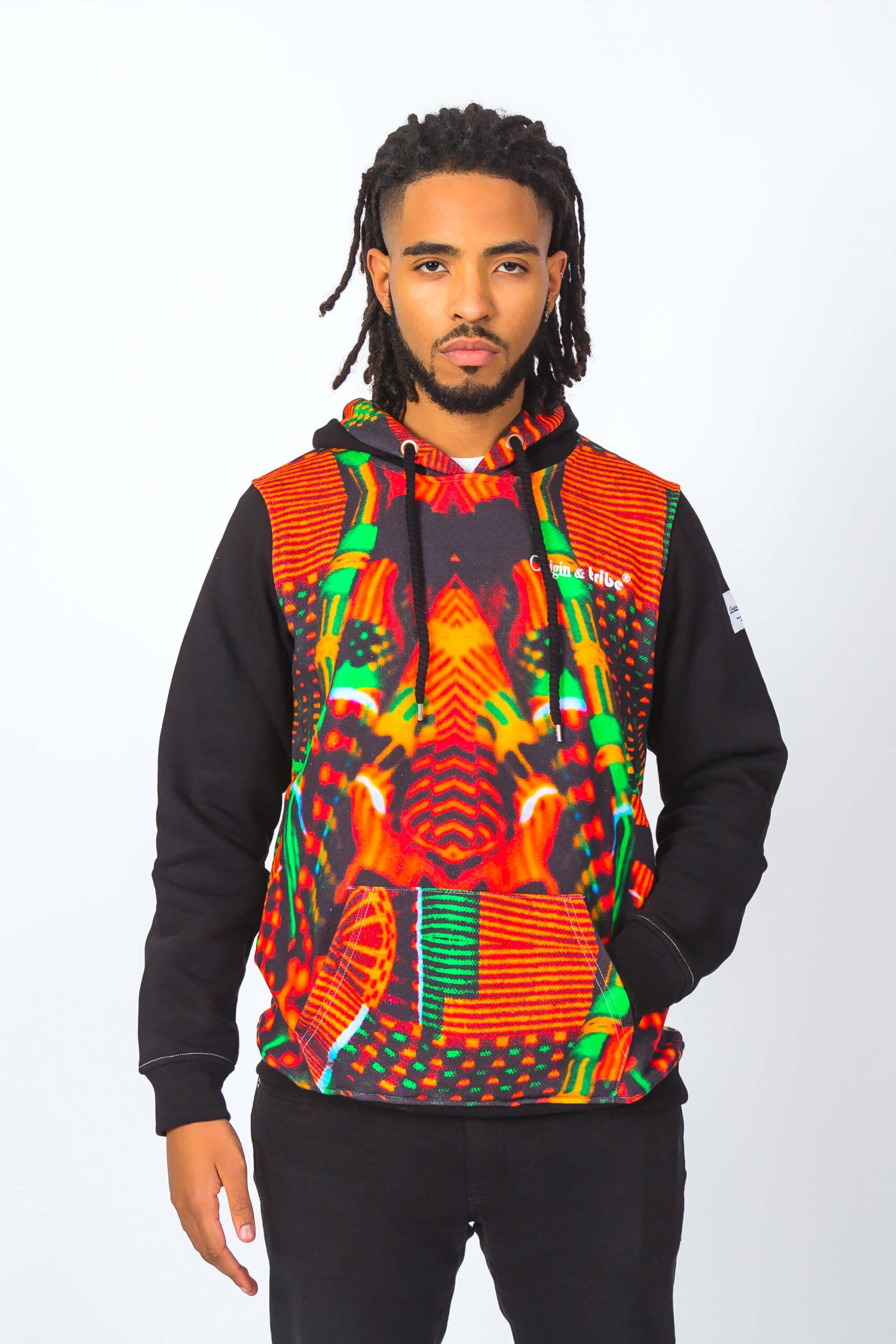 Origin and Tribe Authentic Tracksuit with Colourful Vibrant Bright Real Kente