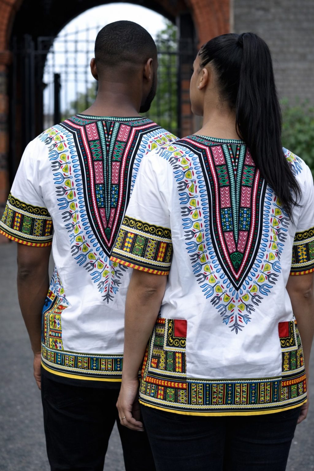 Colourful White African Dashiki Best Shirt 100% Cotton