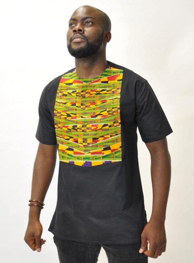 Men Navy Blue and White Embroidery - African Clothing Store - JT Aphrique