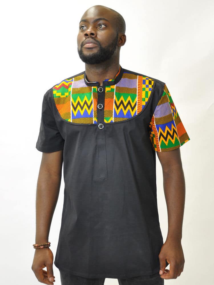 Men's Green African Dashiki Shirt | African Clothing Store UK