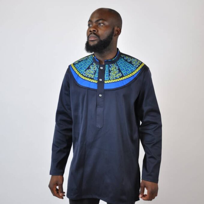 Adjo Long Sleeved African Ankara Fusion Shirt