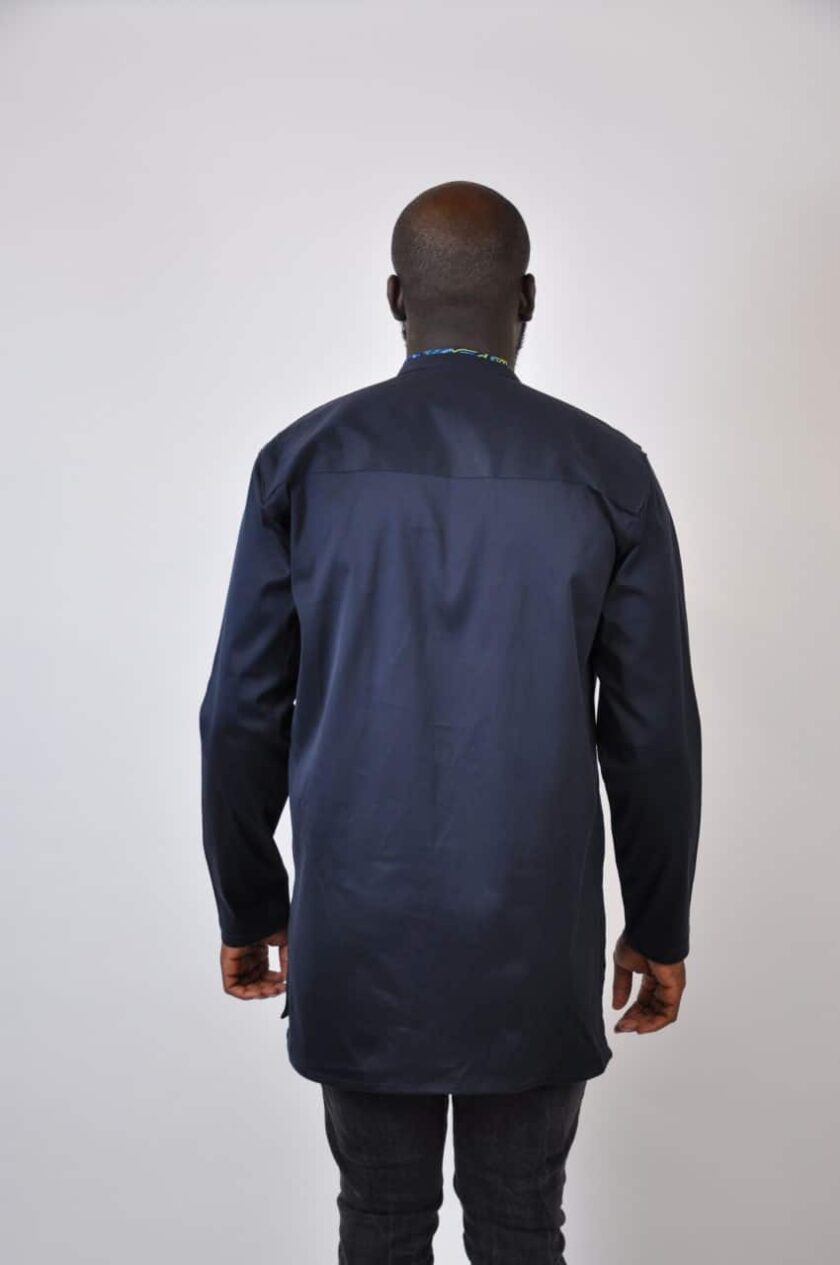 back Adjo Long Sleeved African Ankara Fusion Shirt