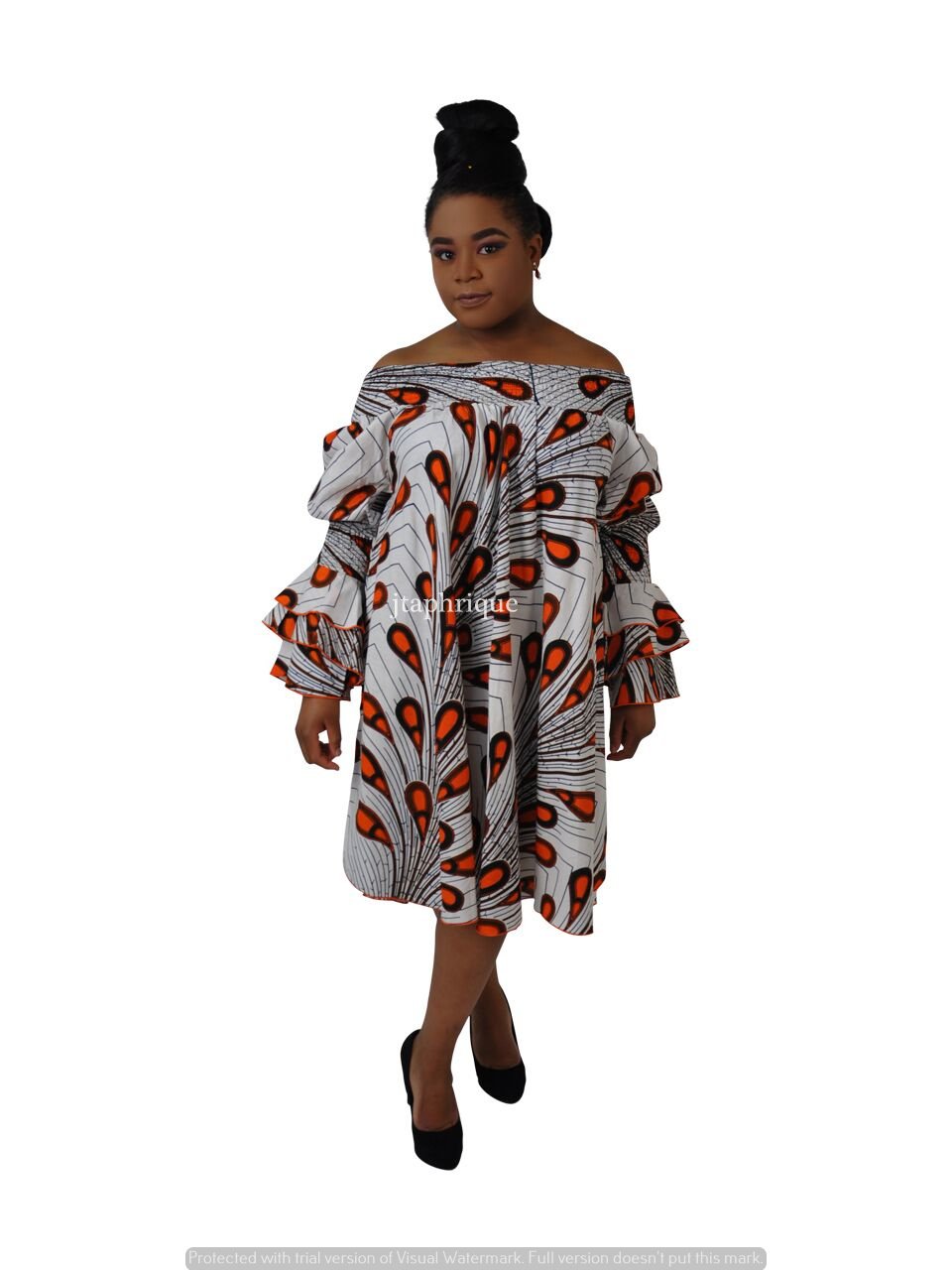 African Print Sabrina Tent Dress Product Image