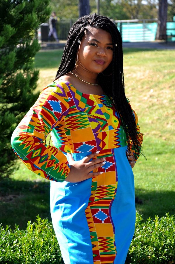  Kente  Polished Cotton Pencil Dress  African Clothing  