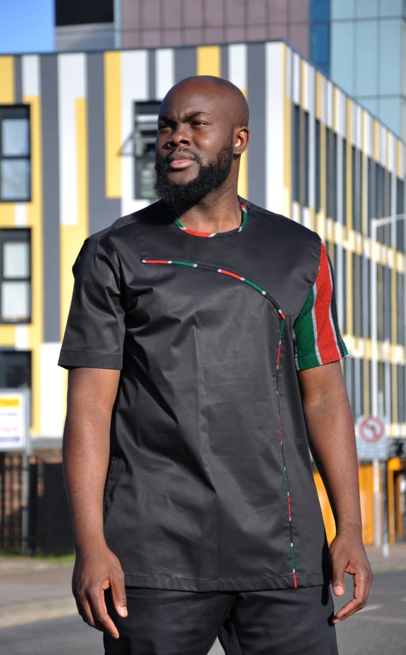Kenyan Print Polished Cotton Shirt - African Clothing Store | JT Aphrique