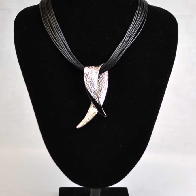 Sliver Plated Choker Pendant Necklace