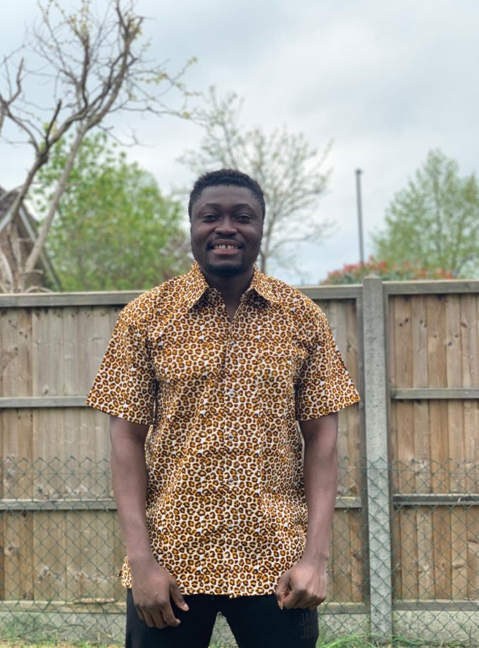 African Men's Leopard Print Shirt