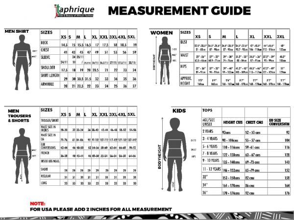 SIZE GUIDE | African Clothing Store UK