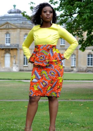 Yellow And Orange African Print Skirt And Top