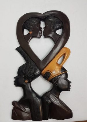 African Traditional Wooden Craft 'Double Bond'