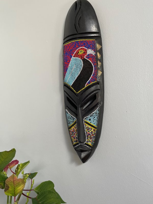 Traditional Wooden African Wall Art 'Parrot'