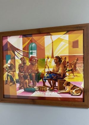 Traditional African Culture Wall Art ‘Meeting’