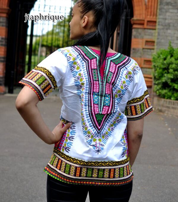 All white dashiki store dress