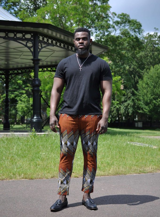 Men's Colourful African Print Skinny Pants / Trousers