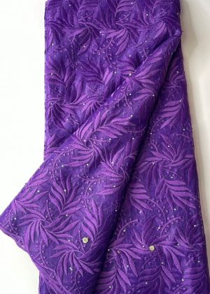 Purple French Lace Fabric