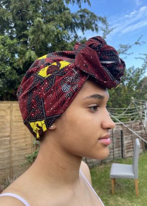Teki African Print Head Wrap Side Image