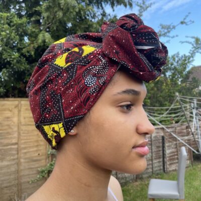 Teki African Print Head Wrap Side Image