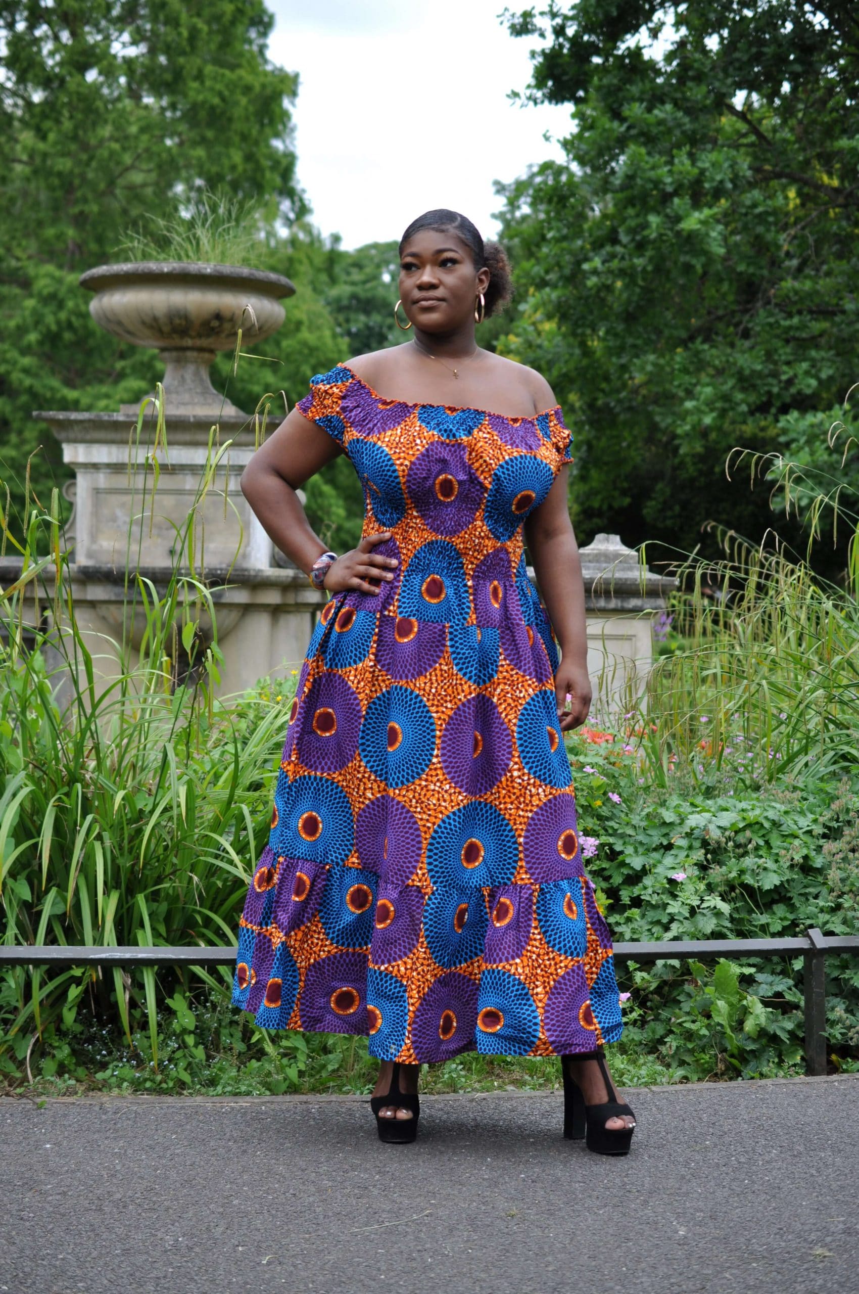 Print Ruffle Maxi | African Clothing Store UK