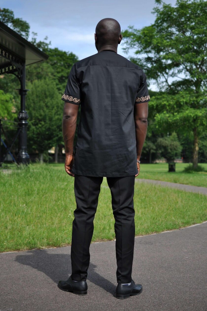 Osmane Mens Embroidery Shirt back