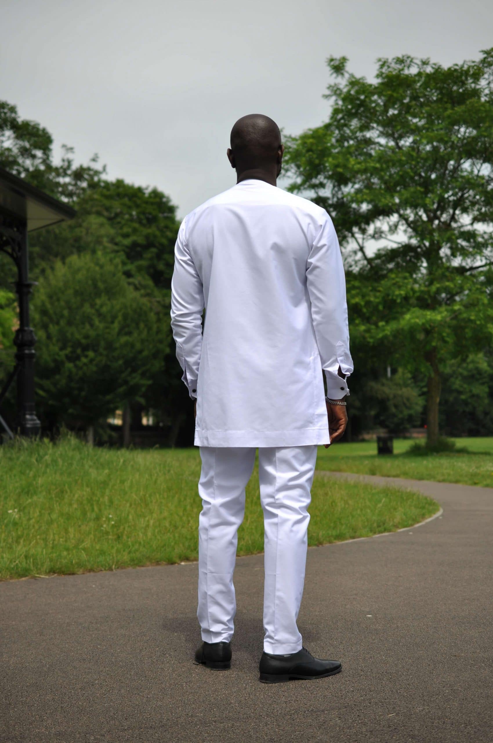 Hakim White African Men's Suit back