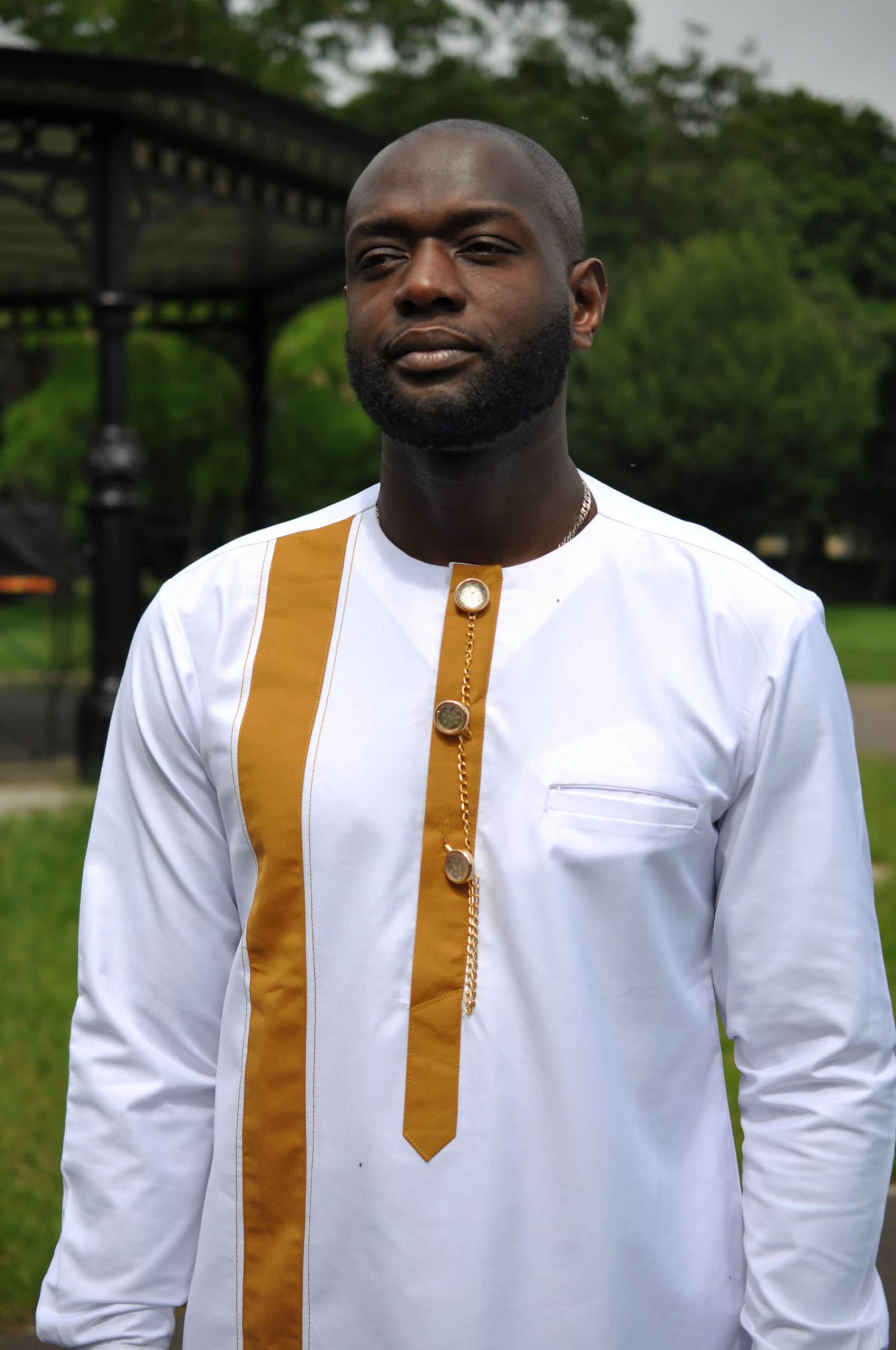 Hakim White African Men's Suit closer