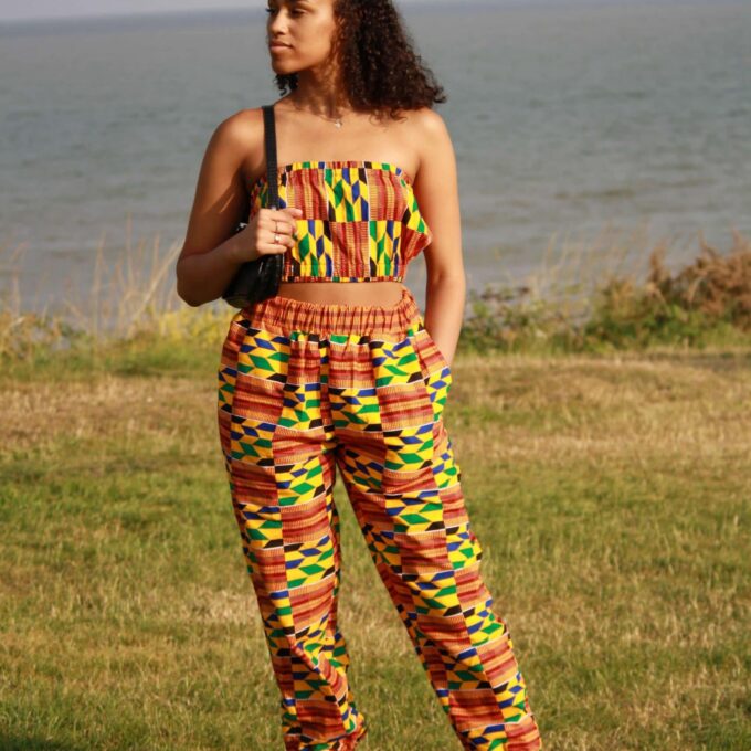 Shani African Print Combat Trousers - African Clothing Store