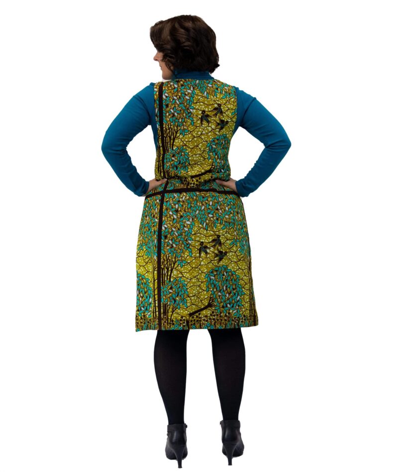 backLayla African Kente Print Pinafore Dress