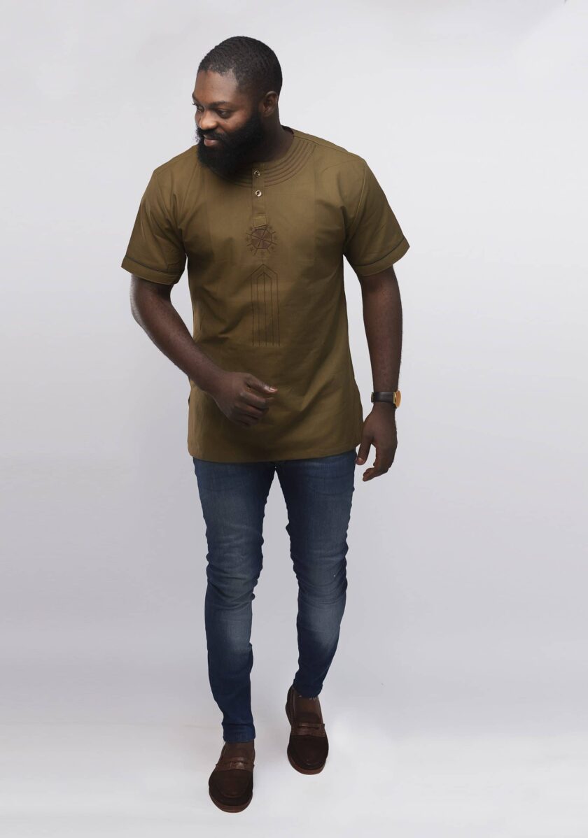 arms Morathi Slim Fit Embroidered African Shirt