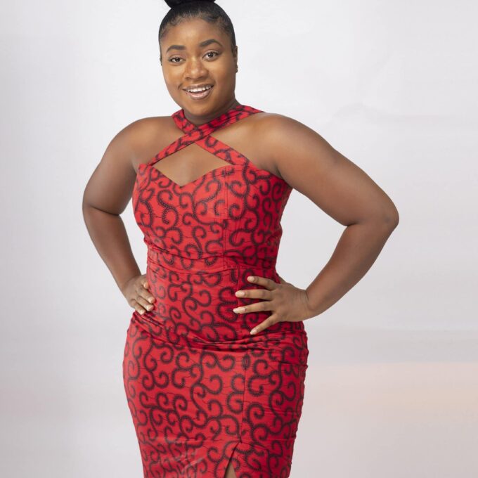 Monifa African Kente Bodycon Mini Dress