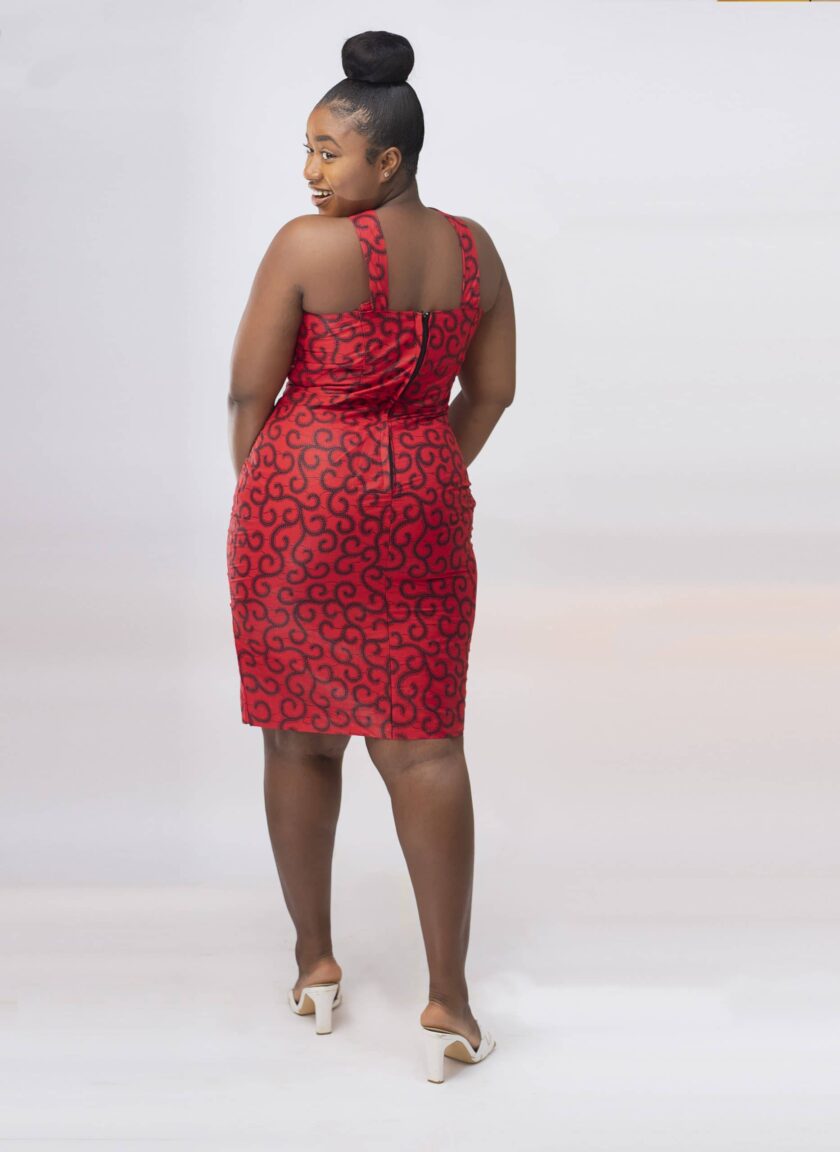back Monifa African Kente Bodycon Mini Dress