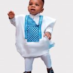 handKids African Boys Agbada Shirt 3 piece Set