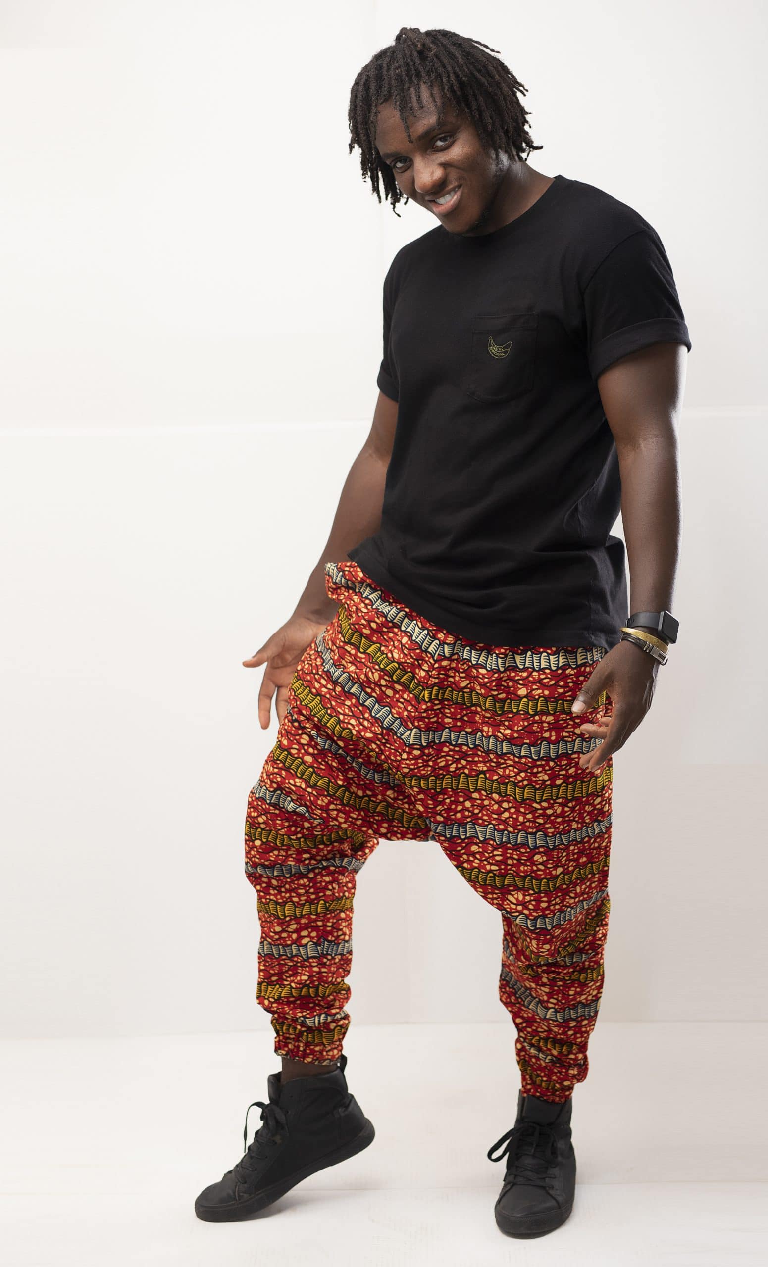 Puleng African Print Harem Trousers - African Clothing Store