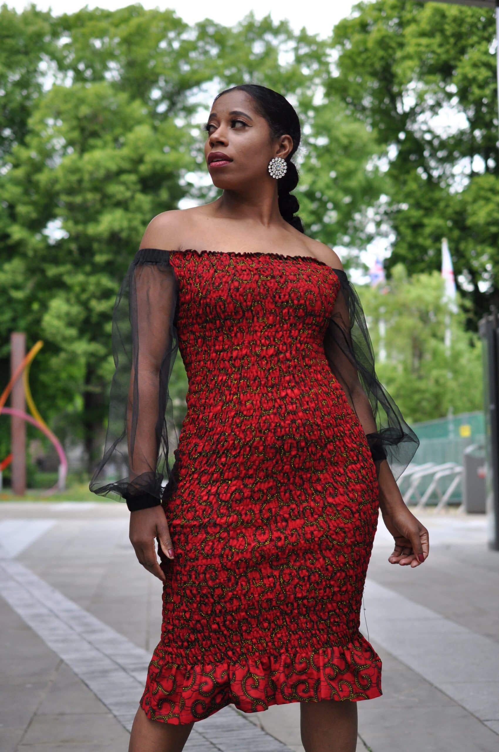 Yellow and red African Clothing for Women. Dashiki Long Dress. Women's  Clothing. Maxi. Ankara. Kitenge