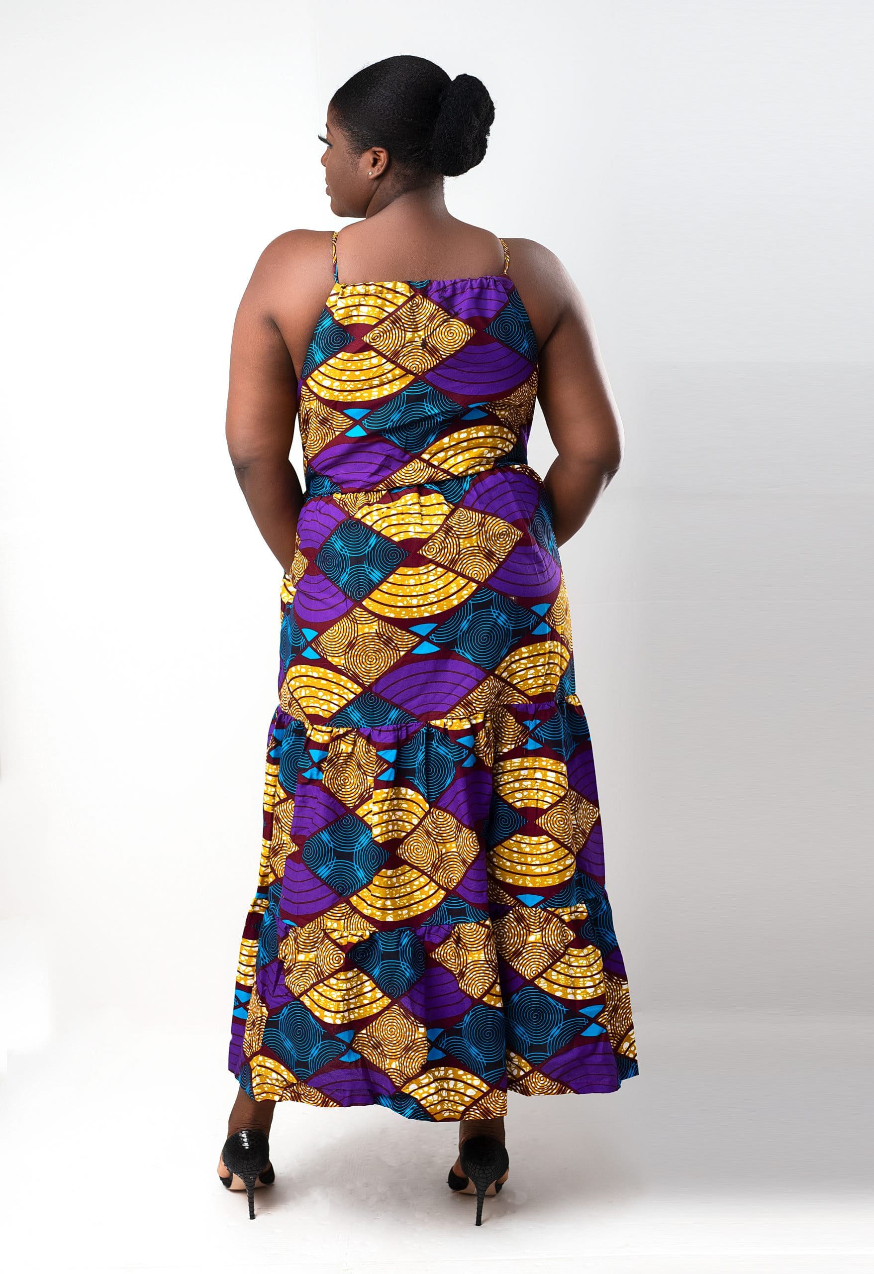 back Thandiwe Ankara Multi Halterneck Maxi Dress
