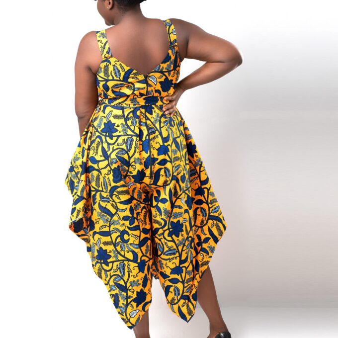 Subra African Print Bandeau Jumpsuit - African Clothing Store