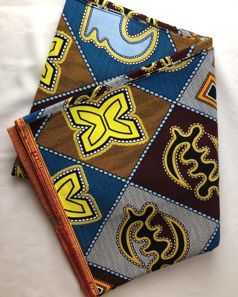 African Ankara Multi Abstract cubic 6 Yards VIP Fabric