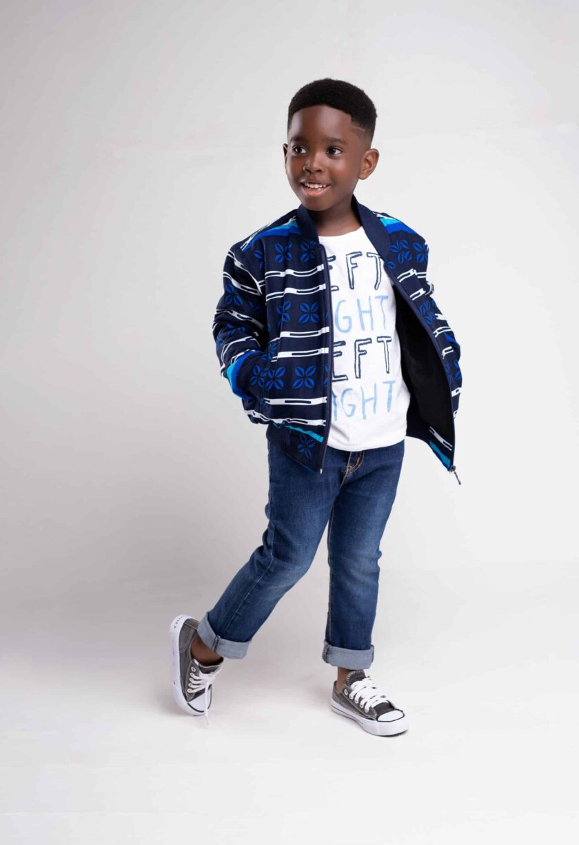 look Kids Unisex Kei African Print Bomber Jacket