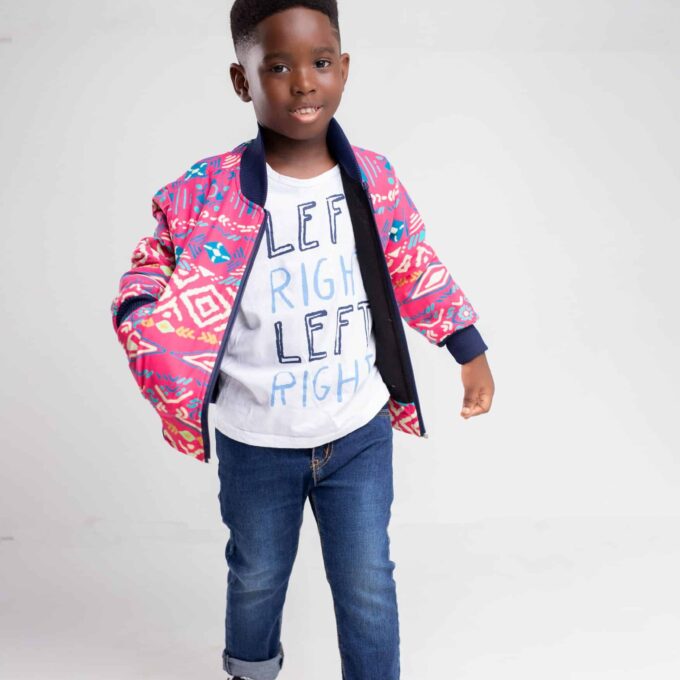 Reiss Kids' Kansas Varsity Bomber Jacket, Stone/Airforce at John Lewis &  Partners