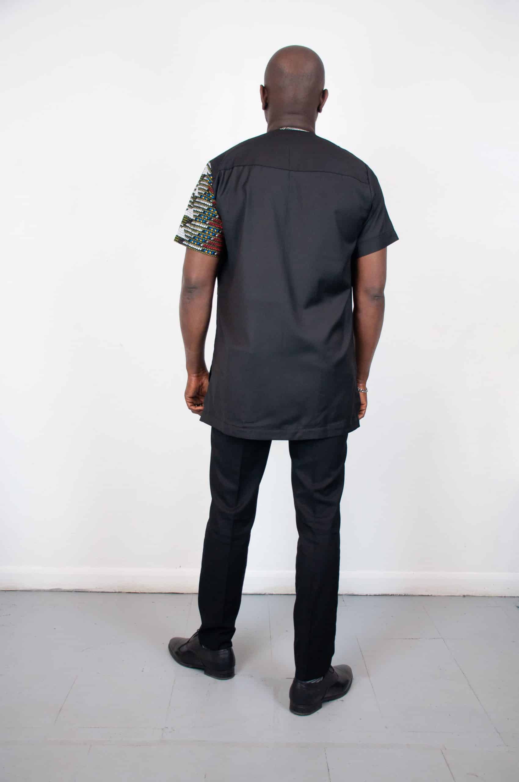 Wamuhu Black Abstract Suit - African Clothing Store | JT Aphrique