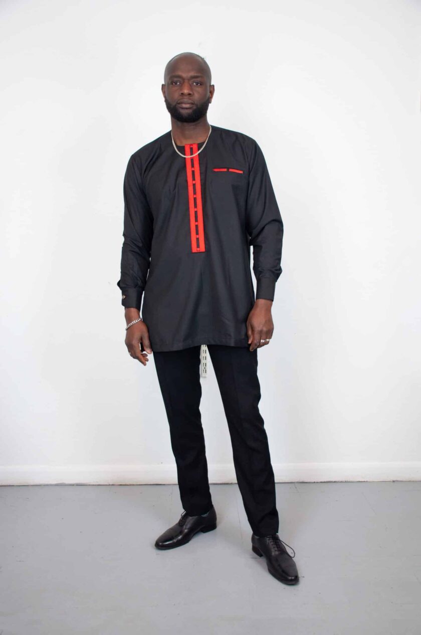 Abuchi Black Traditional Suit