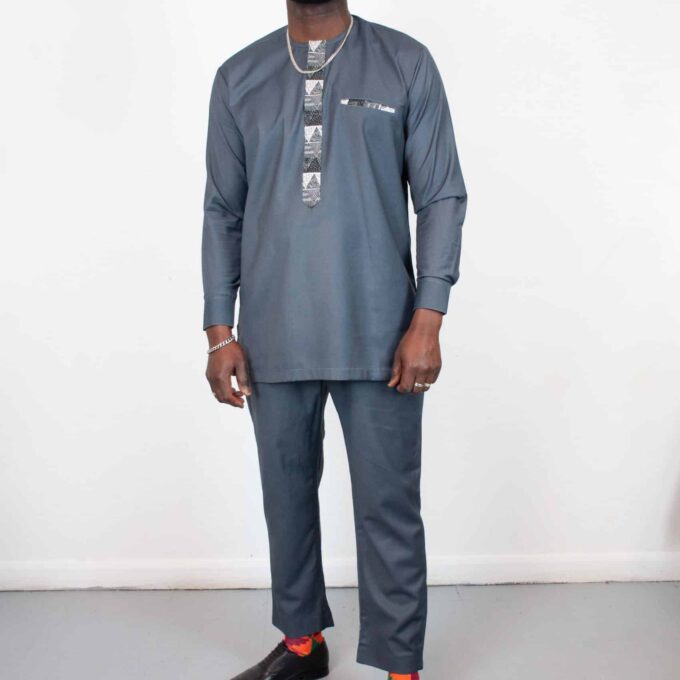 Gamal Grey Traditional Suit