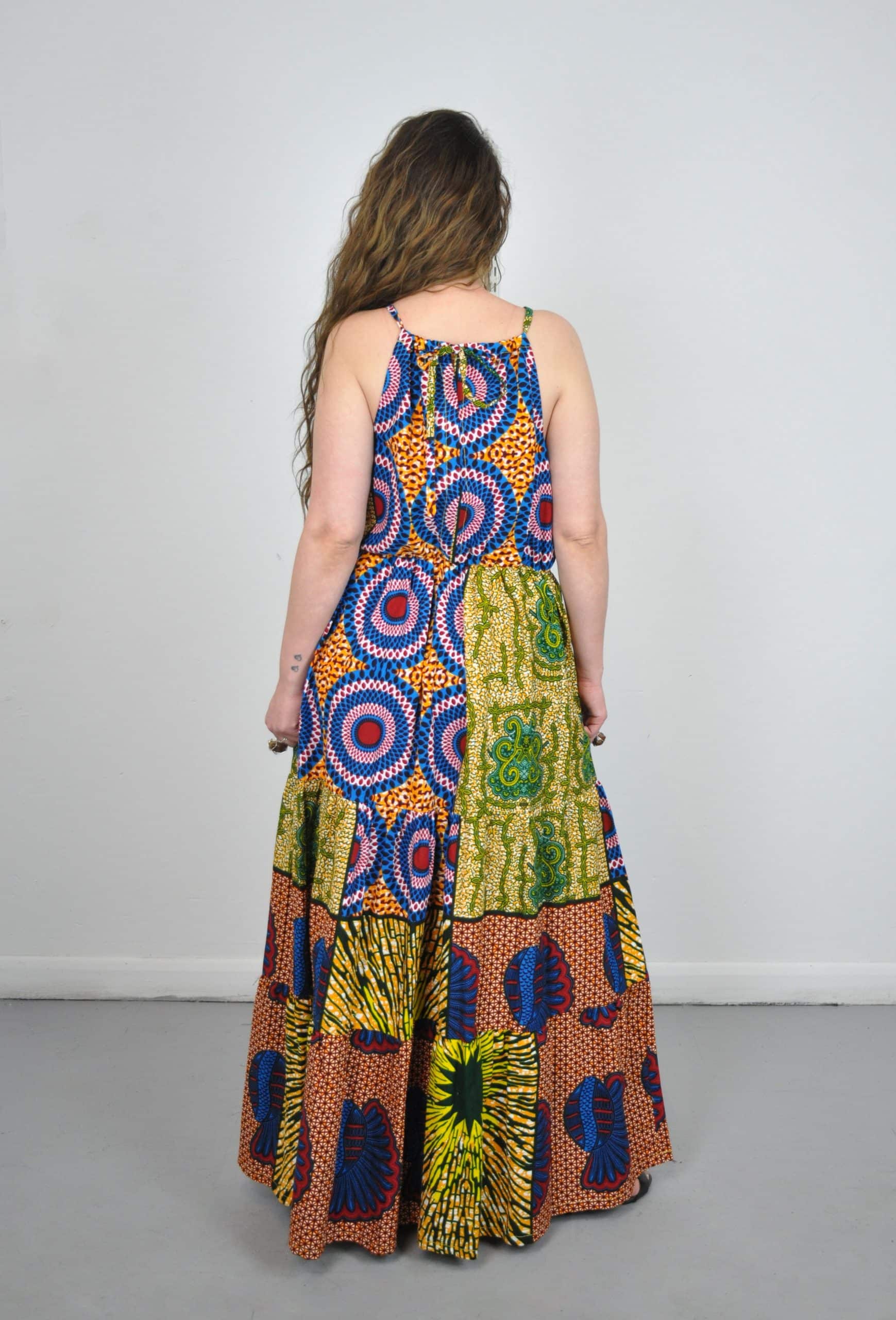 Winda Ankara Patchwork Maxi Dress | African Clothing Store UK