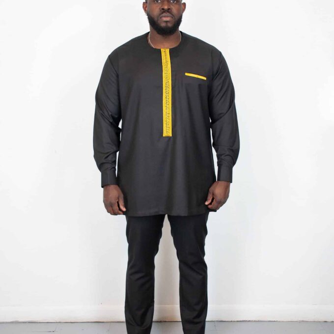 Bashee Black Traditional Suit