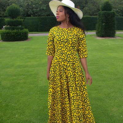 Mirembe Ankara Quarter Sleeve Dress