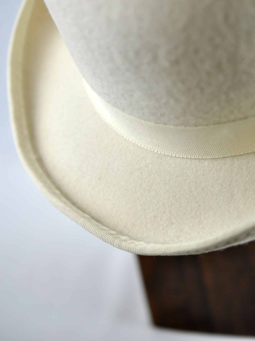 Cream Bowler Hat