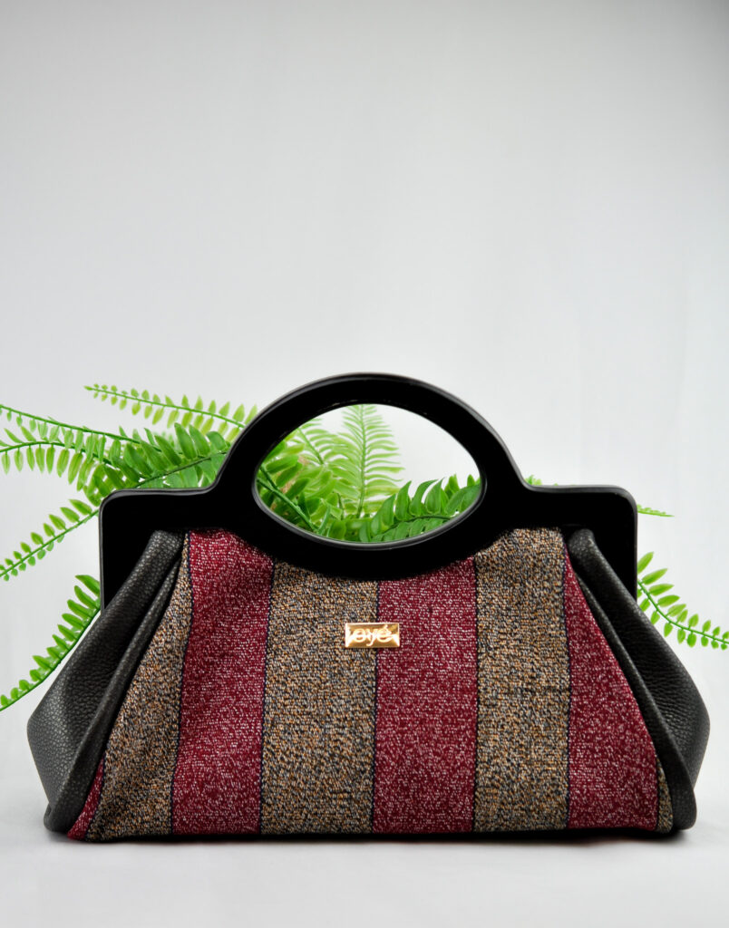 Julie Oye Sparkly Stripe Design African Purse